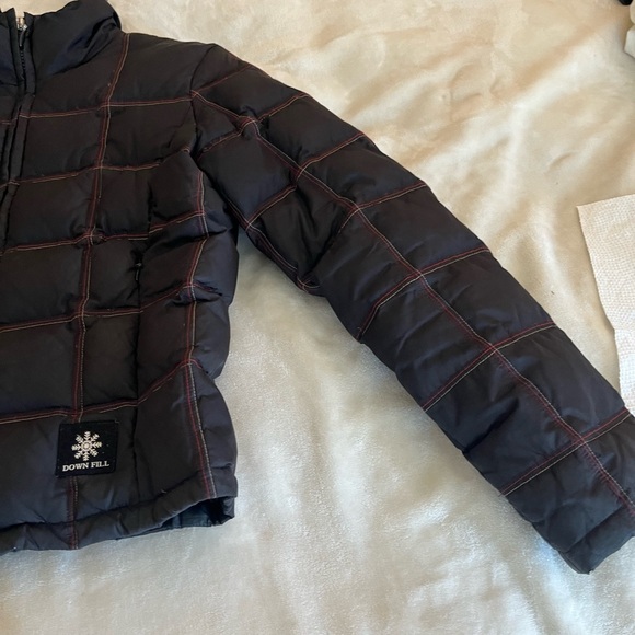 Kenneth Cole Reaction Black Down Puffer Coat Jacket sz Small - Picture 4 of 7